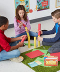 Hands-On STEM Challenges Learning Cards For Grades 2 To 5 Science Kits With Fun Facts And Real-World Projects Across Physical Life Earth And Space Science For Curious Kids. Children stacking tubes during a STEM activity
