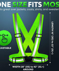 High Visibility Reflective Safety Vest Bulk Pack For Men And Women, breathable mesh lime color, adjustable, one size fits most