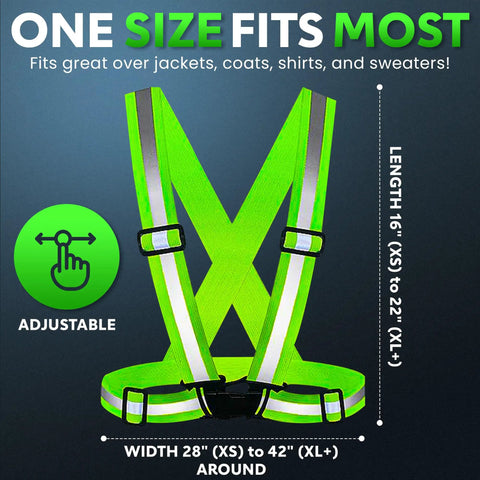 High Visibility Reflective Safety Vest Bulk Pack For Men And Women, breathable mesh lime color, adjustable, one size fits most