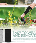 Solid Cut Resistant Forearm Sleeves With A Grippy Nonslip Fit And Thick Reinforced Seaming Built To Dodge Splinters And Scratches On Rough Worksites Or Weekend Garden Projects Reliable Armor That Stays Locked In Wherever You Hustle, worn during gardening.