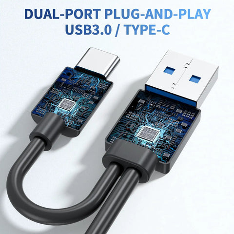 External Blu Ray Drive On The Go Portable Blu Ray Player And CD DVD Burner With USB 3 And Type C Reader Read BD DVD CD Plug And Play Lightweight For Windows Mac Linux 2 In 1 USB 3.0 to Type-C cable