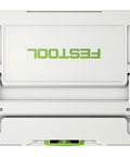 Top view of Systainer 204841 SYS3 M 1 For Tool Organization And Quick Transport, showing latches and logo, compatible design.