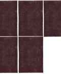 Five Pack Red Scuff Pads Nonwoven Hand Pads For Wood Metal Plastic Finishing And Cleaning Very Fine Grit Reusable Durable Pads