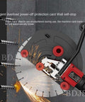 Heavy Duty Electric Concrete Edge Cutter Saw With 8900W Wall Cutting Motor cutting through concrete with sparks flying.