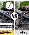 Comparison of 240 Pack 6 Inch Landscape Staples Galvanized U Shaped Heavy Duty Garden Stakes with rusted alternative