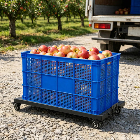 Workhorse Heavy Duty Furniture Dolly With Reinforced Steel Frame And Ball Bearing Swivel Casters For Smooth Roll Over Gravel Concrete And Thresholds Built For Easy Hauling And Tough Moving Jobs, apple crate on gravel