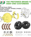 Rear Brake Hub Drum Repair Kit With Shoes And Springs For EZGO TXT PDS Electric Golf Carts 1997 Up One Stop Brake Maintenance Bundle