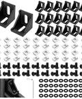 4040 Aluminum Extrusion Corner Connector Kit With 20 Black 3540 Brackets And 40 M8 T Slot Nuts, Bolts, Washers, And Allen Wrench displayed.