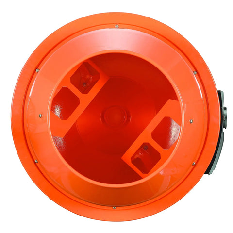 Top view of Built Tough 1.6 Cu. Ft. Concrete Mixer With Steel Drum IP45 Washdown Certified Motor And Gearbox Factory Assembled