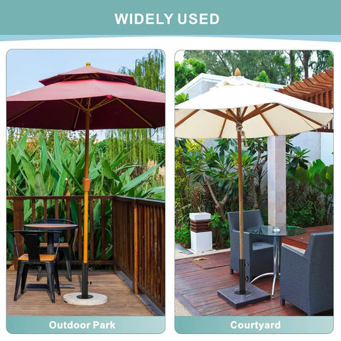 Fits 0.75 To 1.5 Inch Diameter Umbrella Poles Universal Clamp Mount Table Bracket Granite Umbrella Stand in outdoor settings