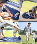 Father and child using Lightweight Waterproof Kids Sleeping Bag For Cold Weather, Flannel Insulation, 44.6F Comfort, 35.6F Limit