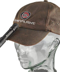 MacroStream USB Rechargeable EDC Flashlight With 500 Lumens And 2000 Candela Compact Pocketable LED Light clipped on cap