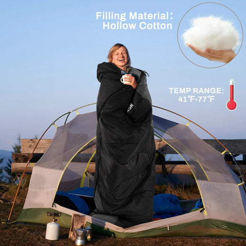 All Season Portable Sleeping Bag For Adults Teens And Kids Waterproof Lightweight With Compression Sack For Camping Backpacking