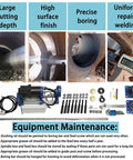 HayWHNKN portable precision boring machine kit with 110V motor, 35-80 mm bore, 300 mm travel, 160 cm bar and accessories