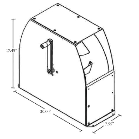 Diagram of Easy Reel Cord Spooler for 30 Amp and 50 Amp Power Cords Tall Black Space Saving Reel System, showing dimensions