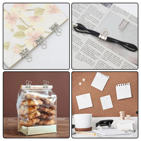 Complete Office Supplies Set With Paper Clips, Binder Clips, And Push Pins In A Handy Box for versatile organization uses