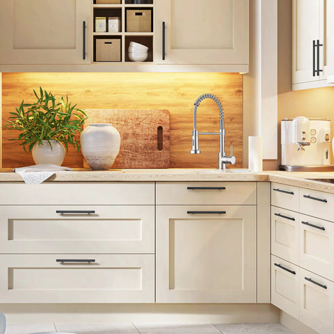10 Pack Matte Black Square Cabinet Pulls Stainless Steel Kitchen Cupboard And Dresser Handles installed on kitchen drawers