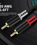 Dead Simple RCA To Speaker Wire Hookup That Gets Your Rig Back On Track This 20 AWG Audio Patch Cord 6.6ft with alloy RCA plugs.