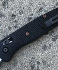 Kick Ass Copper Powder Coated Torx Screw Set Spice Up Your Blade With Slick Stainless Steel Fasteners on knife handle.