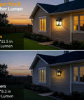 Rock Solid Outdoor Solar Sconce Lights Featuring Integrated Panels For Instant Front Porch Glow And Zero Wiring Hassle Free Weather Resistant Wall Mount Fixtures Straight Up Reliable Dust To Dawn, larger size comparison featuring 600 lumens.