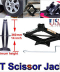 Spare Tire Repair Kit For Chevy GMC Silverado Sierra 1500 2500 3500 2000 To 2014 With 2 Ton Scissor Jack shown lifting car