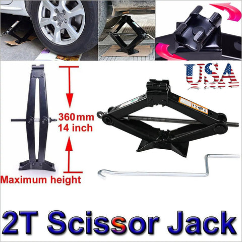 Spare Tire Repair Kit For Chevy GMC Silverado Sierra 1500 2500 3500 2000 To 2014 With 2 Ton Scissor Jack shown lifting car