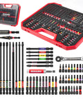Ultimate Home DIY 58 Piece Screwdriver Set With 53 Magnetic Impact Bits And Case From Geinxurn displayed with open case and tools.