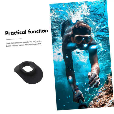 Diver underwater with Two Pack Diving Lip Protector Silicone Guard for Scuba Regulators, demonstrating its practical function.