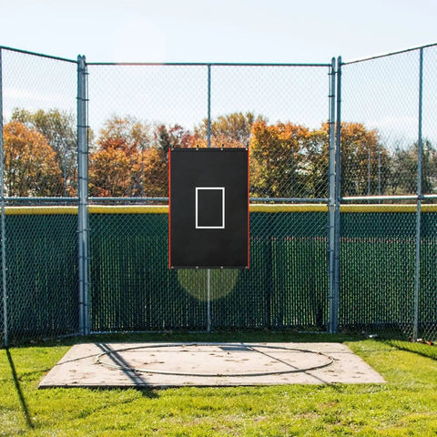 Heavy Duty Vinyl Backstop For Batting Cages 4 x 6 Feet Baseball And Softball Hitting And Pitching Backdrop Net Saver PVC Coated Backdrop For Backyard Practice against fence
