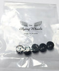 Black Steel Chainring Bolts For Bikes Set Of 5 High Grade Taiwan Made Hardware Durable And Corrosion Resistant Fasteners