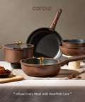 21 Piece Nonstick Pots And Pans Set With Removable Handles For Easy Storage Induction Compatible Cookware RV Friendly And Oven Safe