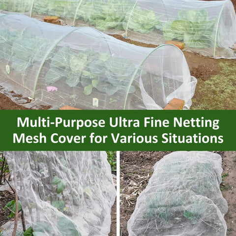 Fortify Your Garden With A 4 By 10 Foot Plant Netting Pest Barrier That Fends Off Insects Birds And Critters And Lets You Grow Vegetables Fruit And Flowers In Raised Beds Or Greenhouses installed over plants