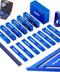 15 Piece Inch Setup Blocks Precision Height Gauge Set With Carpenter Pencil And Sharpener Shop Tough Woodworking Bench Kit for precision measuring.