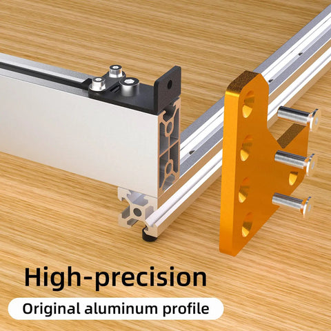 Masuter Pro Y Axis Extension Kit with upgraded T-slot hybrid spoilboard for CNC router, aluminum profile close-up