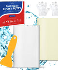 Underwater Ready Epoxy Putty Filler For Leaks And Cracks 8 Oz Multi Purpose Pool Repair Clay with gloves and tools