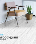 Peel And Stick Vinyl Wood Floor Tiles 54 Sq Ft White Washed Plank 36 Pack Rigid Core Self Adhesive Flooring for living room use