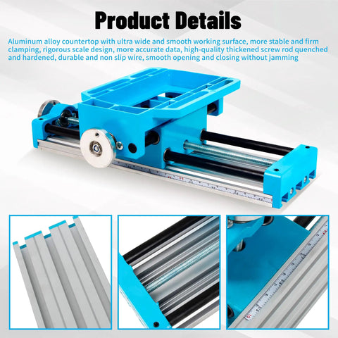 XY Axis Slide Vise Pro Grade Cross Worktable Clamp for Milling And Drilling Machines BG-6880, aluminum alloy close-up