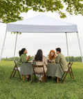 10x10 Pop Up Gazebo Tent With Slant Leg Frame, Waterproof Canopy With UV Protection, Easy Setup For Parties, BBQs, Weddings And More, Fits 8 To 10 People, Three Height Settings 7.3 To 7.9 Feet, Durable Outdoor Event Shelter