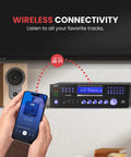 Four Channel 1000W Bluetooth Power Amplifier With Built In CD DVD Player FM Radio USB A Headphone Jack And Echo Effects, remote control