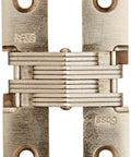 Invisible Mortise Hinge For Wood Or Metal Doors One Inch To One And One Eighth Inch Thick Fully Concealed When Closed Satin Nickel