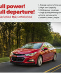 Red Cruze sedan driving on a road, showcasing reliability and power control, suitable for 12V 130 Amp Car Alternator For Cruze Eco LT LTZ.