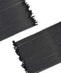 Heavy Duty Bicycle Spokes Set For Electric Bikes And Tricycles, Black Carbon Steel Spokes, 76mm To 280mm, shown with nipples