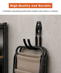 Heavy Duty Steel EV Charger Bracket Wall Mount Garage Cable Organizer Non Slip Handle for hanging folded chairs indoors.
