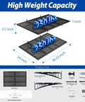 Diagram of Workhorse Garage Wall Shelves Set 2 Pack 2x3 Foot Wall Mounted Storage Shelves With Hooks 500 Pounds Capacity Total