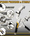 11 Inch Locking Welding Pipe Pliers Clamp For Round Tubes 2 To 3.5 Inches Heavy Duty High Carbon Steel For Metal Fabrication Industrial Home Workshop DIY Woodworking, with non-slip handle