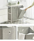 Two Removable Laundry Bags Laundry Sorter With Shelf For Bedroom Bathroom And Laundry Room No Fuss Storage Hamper