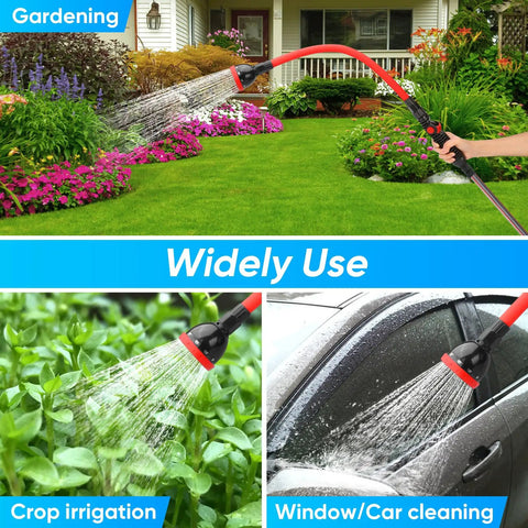 2 In 1 Bendable Watering Wand For Garden And Car Cleaning, Heavy Duty Sprayer with flexible nozzle watering garden and car