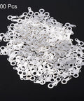 Bulk pack of 500 Soldering Lug Plate Ring Terminal For PCB Wiring 12x6x3.2mm Solid Wire Connection on black surface