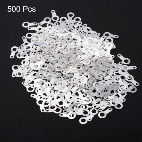 Bulk pack of 500 Soldering Lug Plate Ring Terminal For PCB Wiring 12x6x3.2mm Solid Wire Connection on black surface