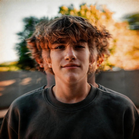 Portrait using Handheld 100mm Double-Sided Prism Filter for ghosting, stretching, motion blur and creative shooting.